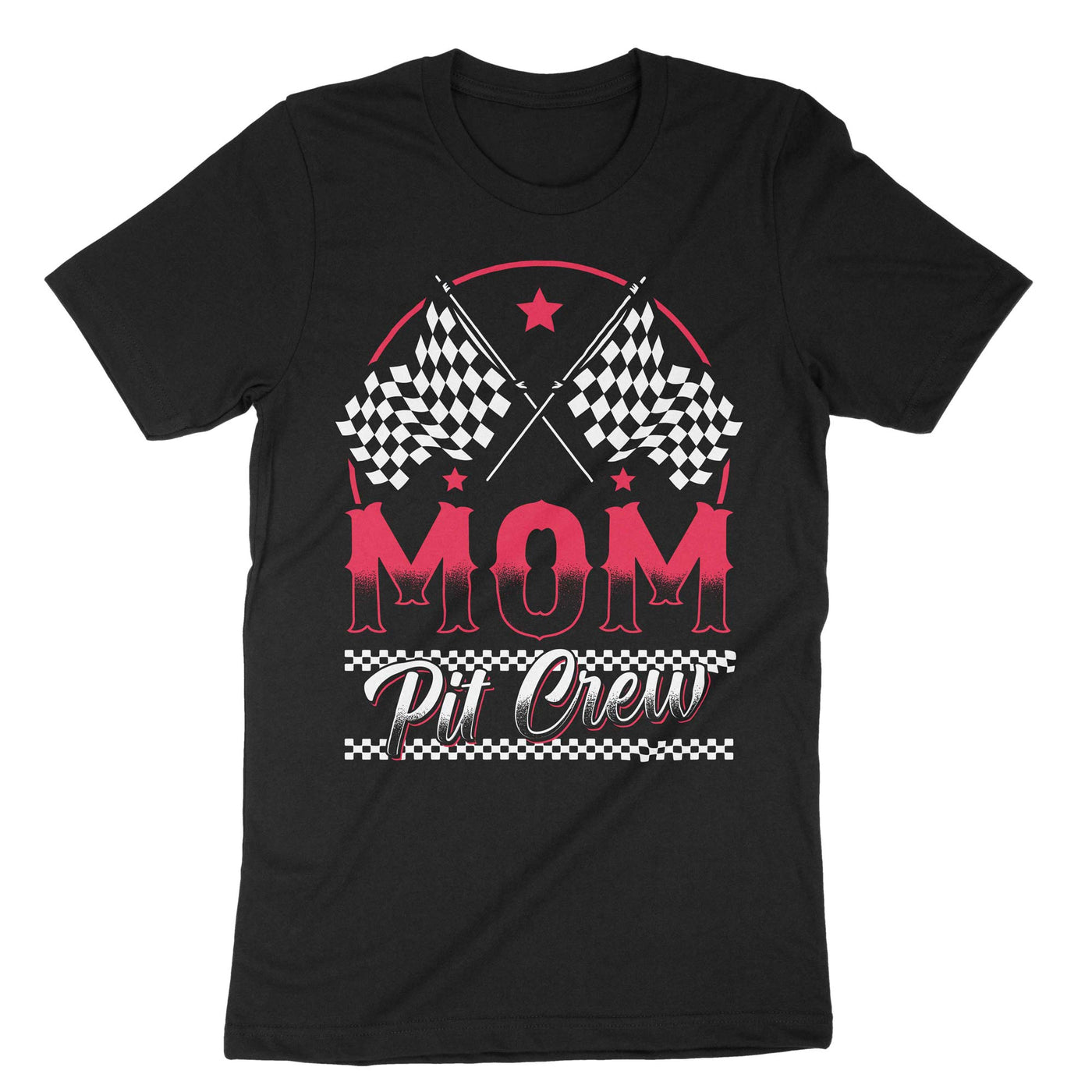 Black Mom Pit Crew T-Shirt#color_black