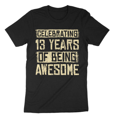 Black 13 Years Awesome T-Shirt#color_black