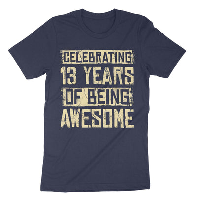 Navy 13 Years Awesome T-Shirt#color_navy