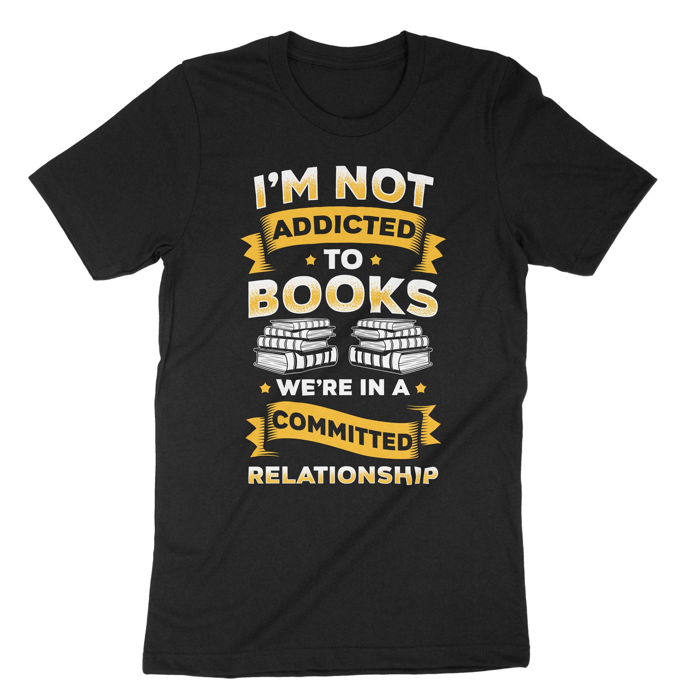 Black Addicted To Books T-Shirt#color_black