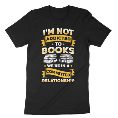 Black Addicted To Books T-Shirt#color_black