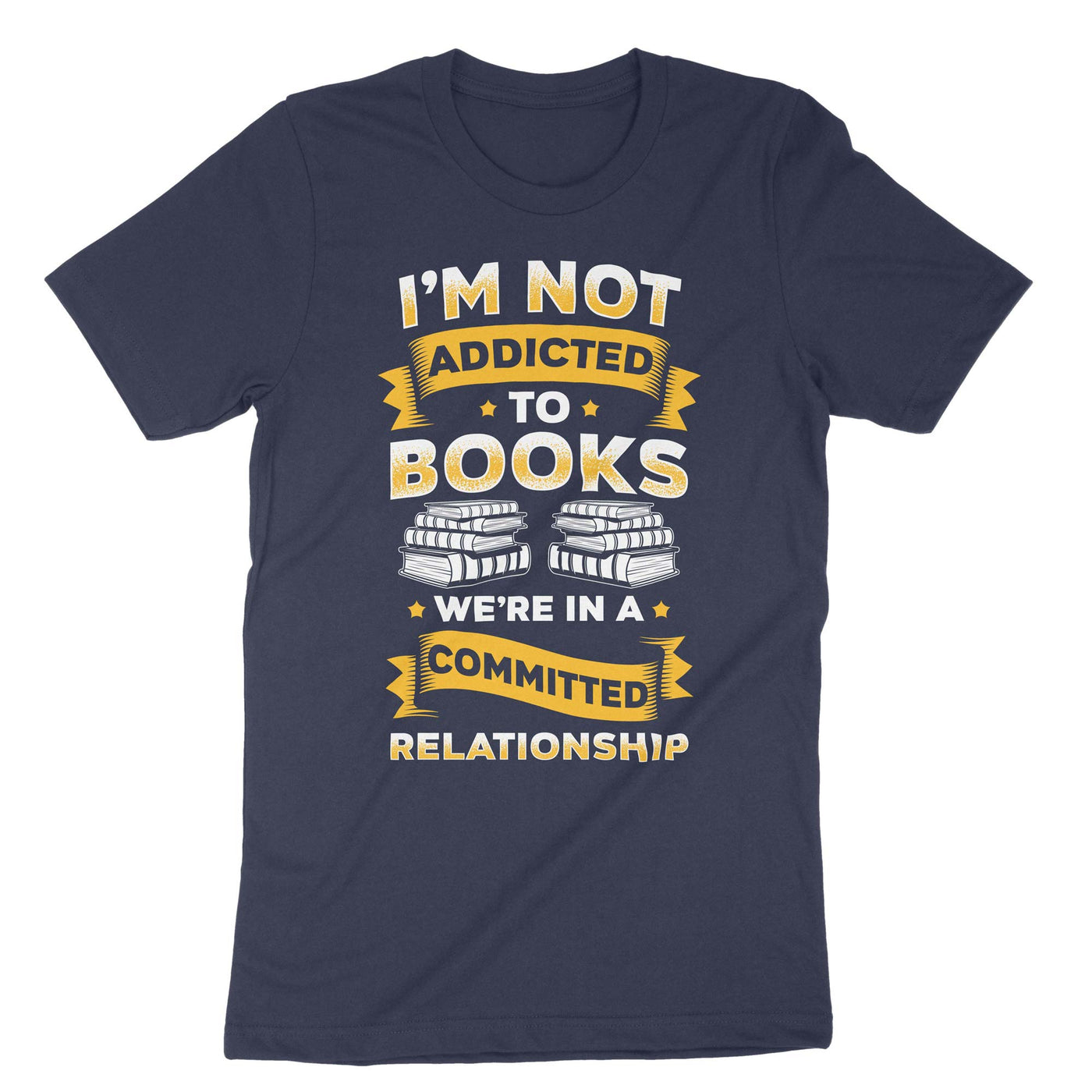 Navy Addicted To Books T-Shirt#color_navy