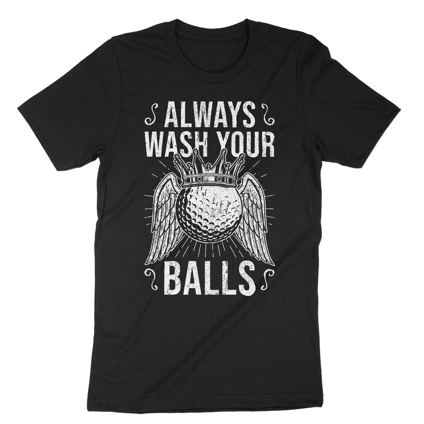 Black Always Wash Your Balls T-Shirt#color_black