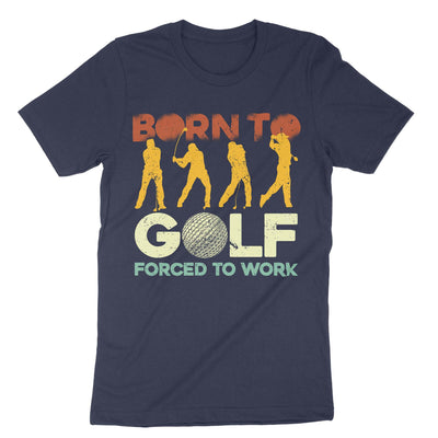 Navy Born To Golf T-Shirt#color_navy
