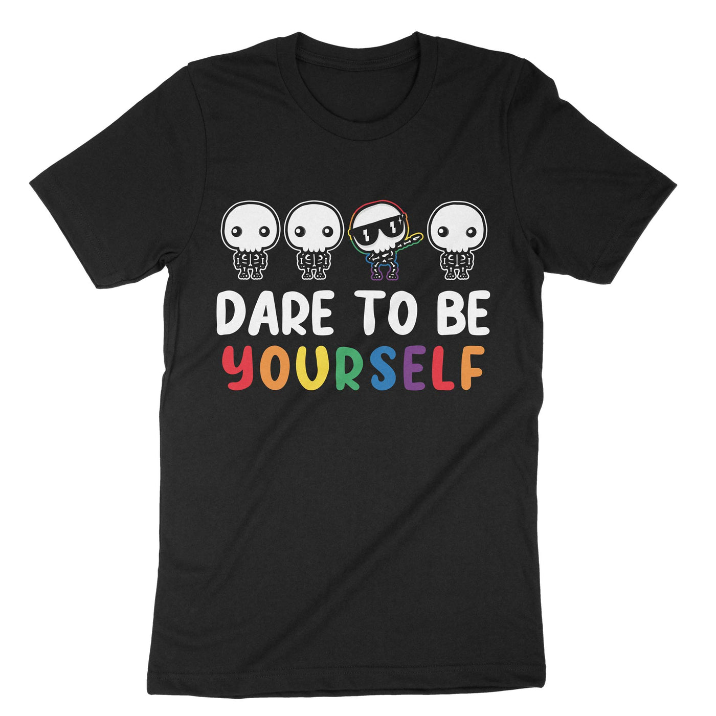 Black Dare Be Yourself T-Shirt#color_black