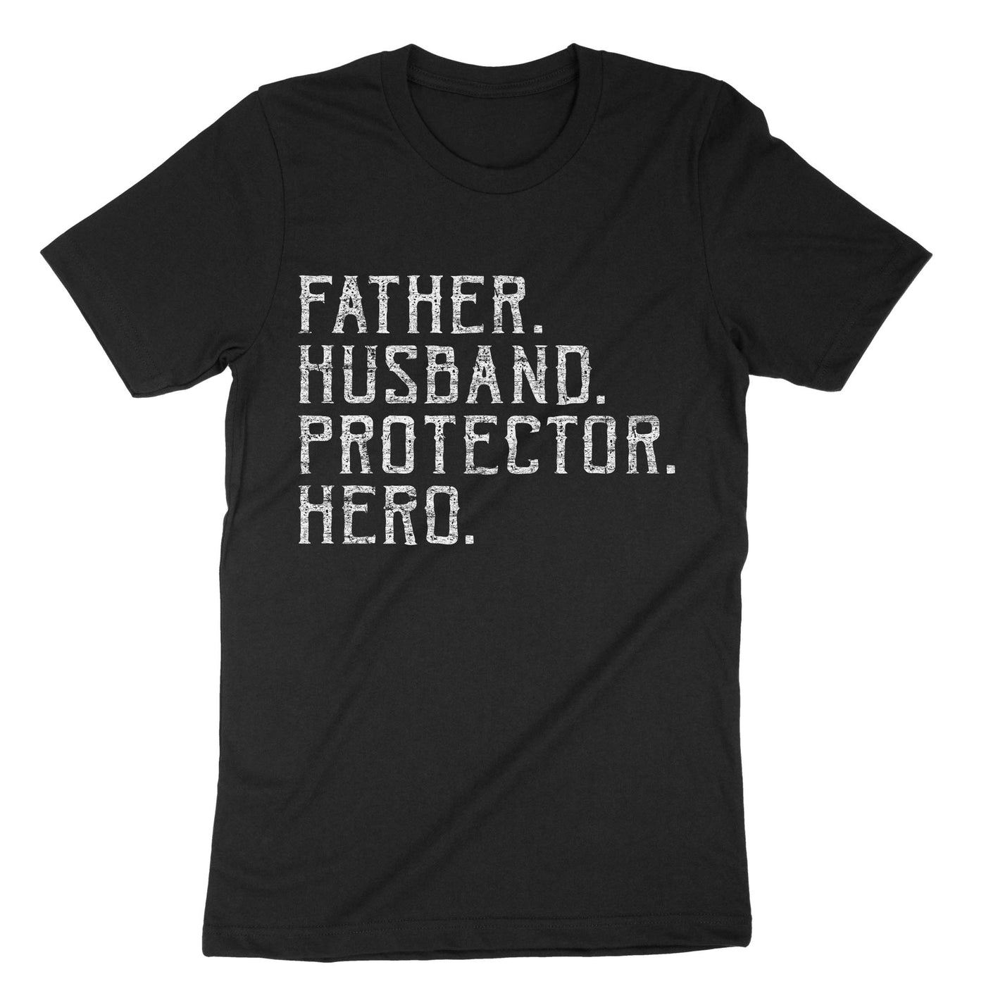 Black Father Husband Protector Hero T-Shirt#color_black