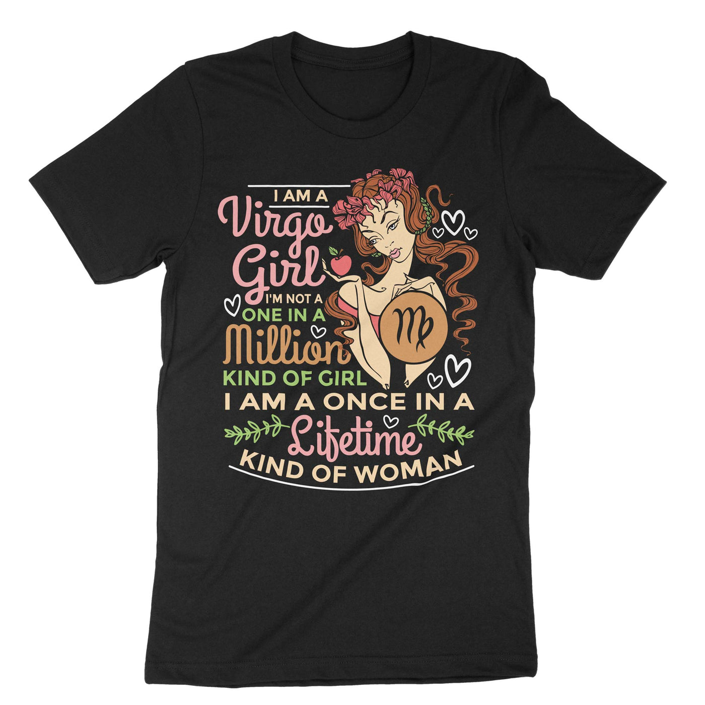 Black Im A Virgo Girl T-Shirt#color_black