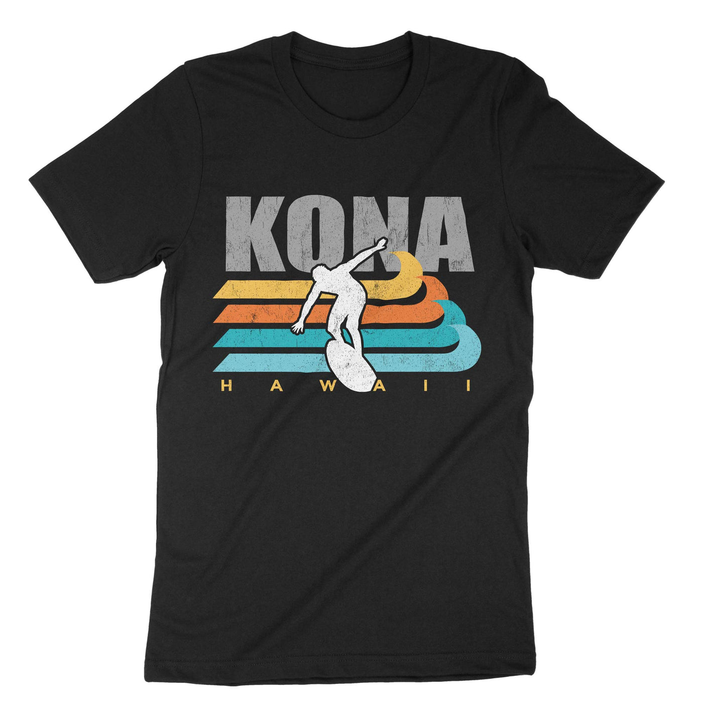 Black Kona Hawaii T-Shirt#color_black