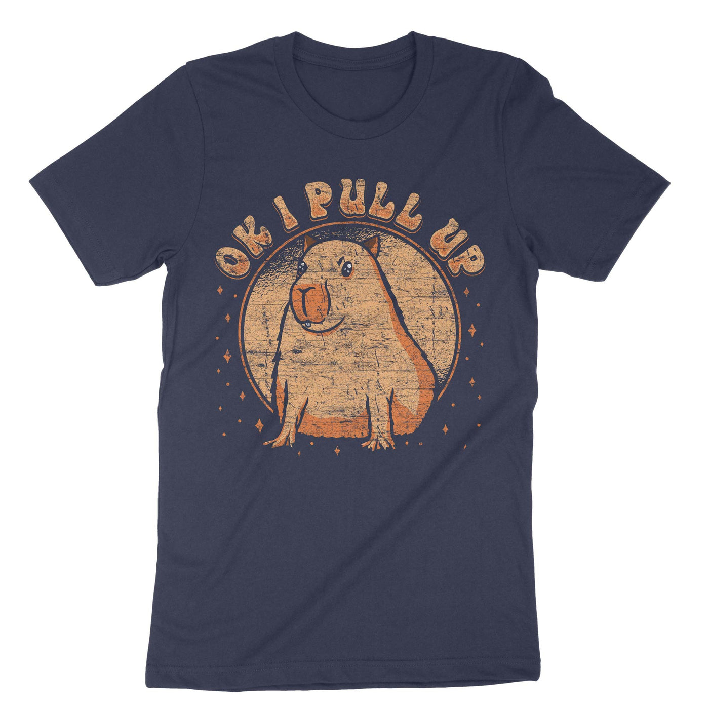 Navy Ok I Pull Up Funny Capybara T-Shirt#color_navy