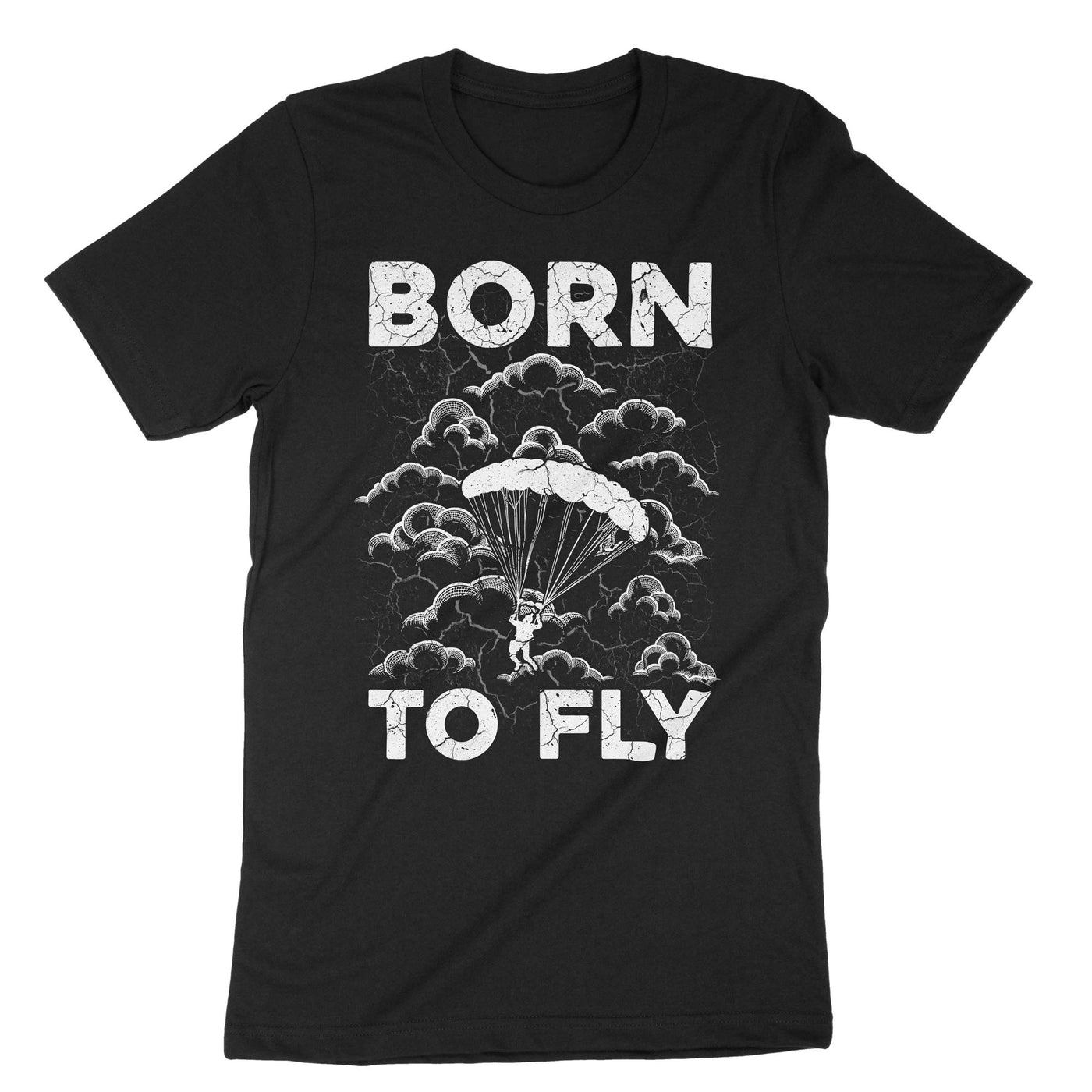 Black Born To Paraglide T-Shirt#color_black