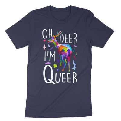 Navy Deer Queer T-Shirt#color_navy