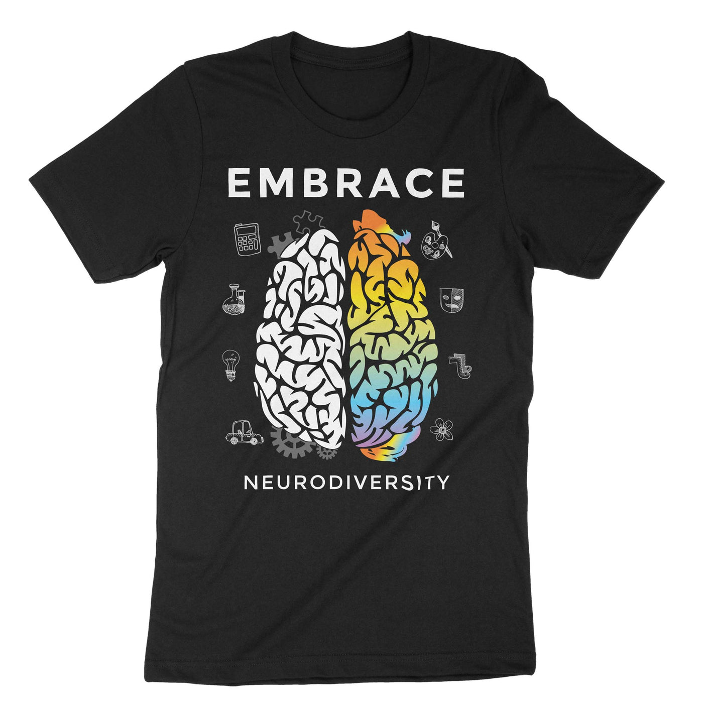Black Embrace Neurodiversity T-Shirt#color_black