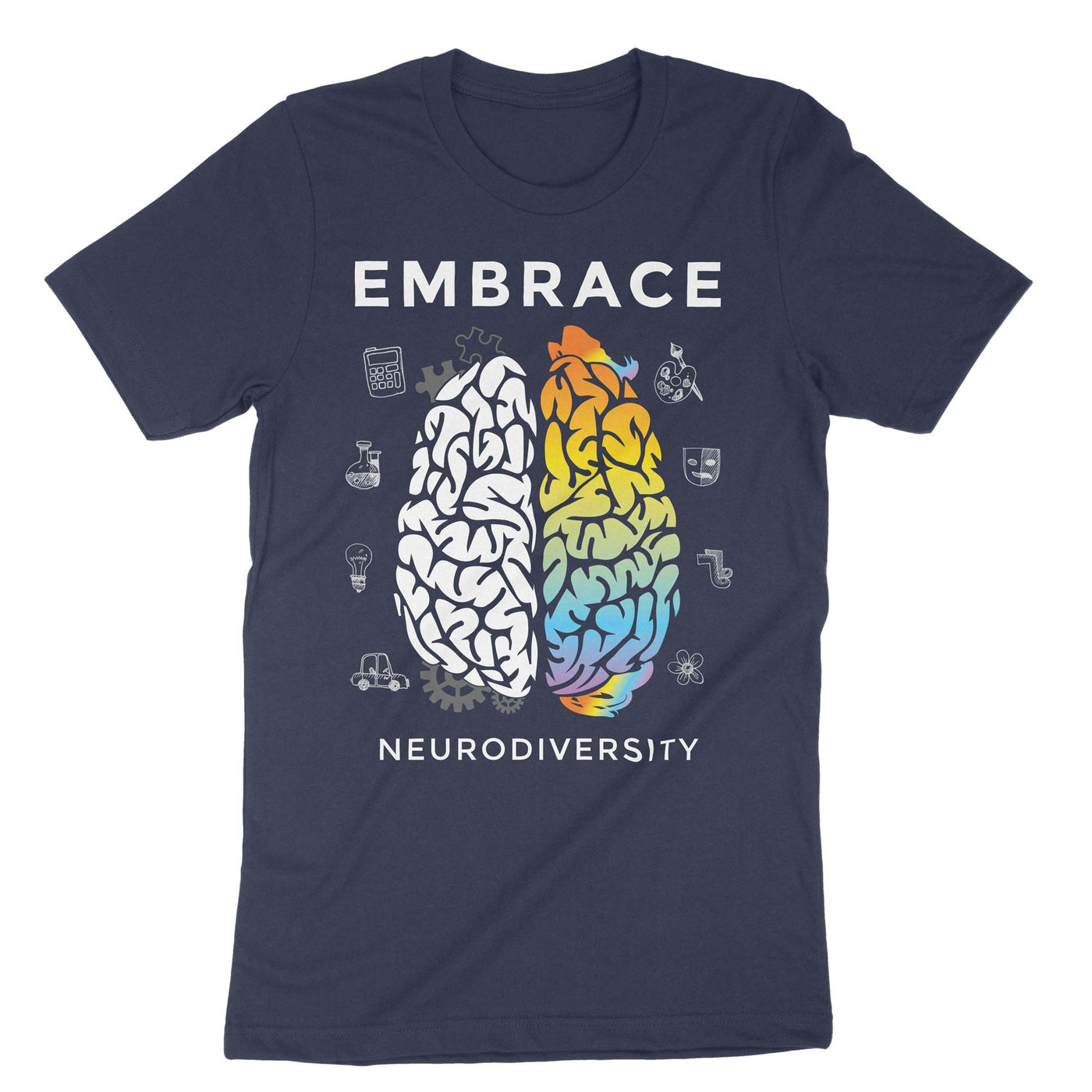 Navy Embrace Neurodiversity T-Shirt#color_navy