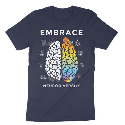 Navy Embrace Neurodiversity T-Shirt#color_navy