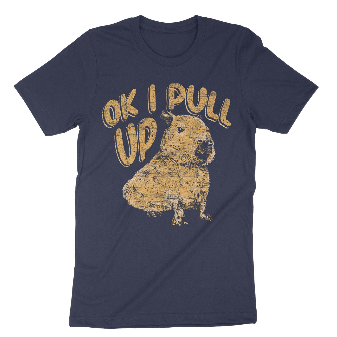 Navy Ok I Pull Up Funny Capybara T-Shirt#color_navy