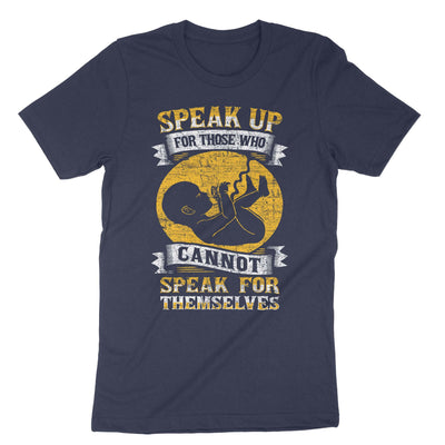 Navy Pro Life Shirt Pray For The Unborn T-Shirt#color_navy