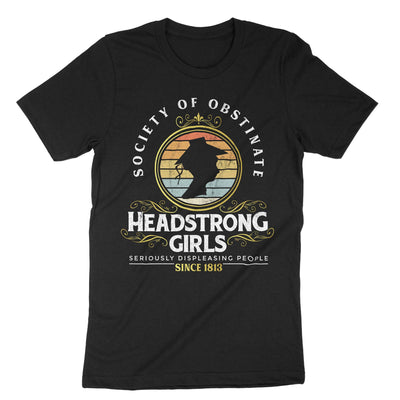 Black Society Of Obstinate Headstrong Girls Jane Austen T-Shirt#color_black