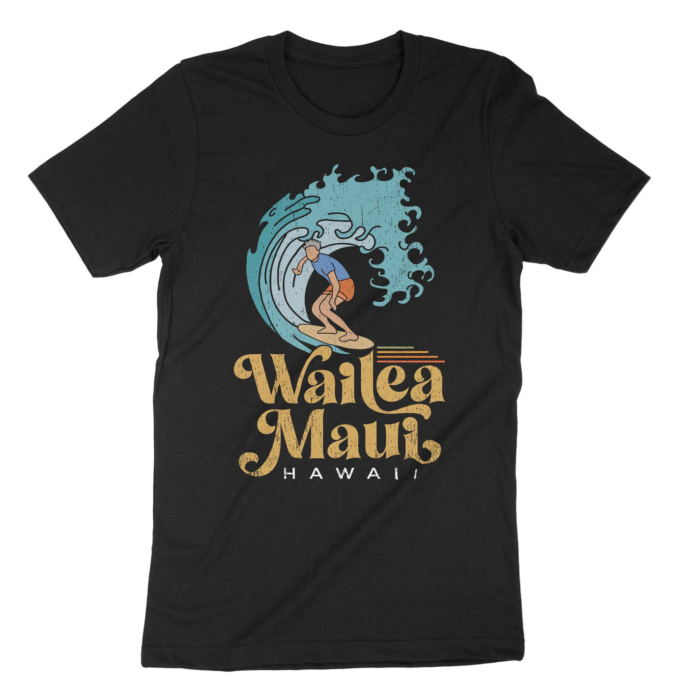 Black Wailea Maui Hawaii T-Shirt#color_black