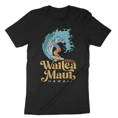 Black Wailea Maui Hawaii T-Shirt#color_black