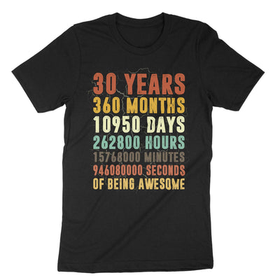 Black 30 Years Old T-Shirt#color_black