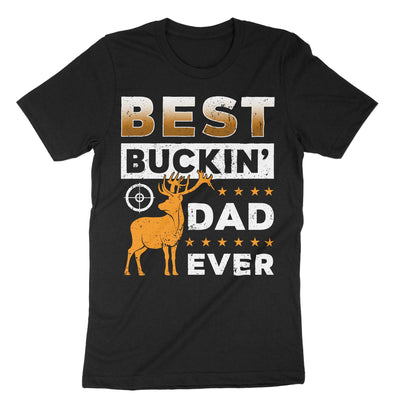 Black Best Buckin Dad T-Shirt#color_black