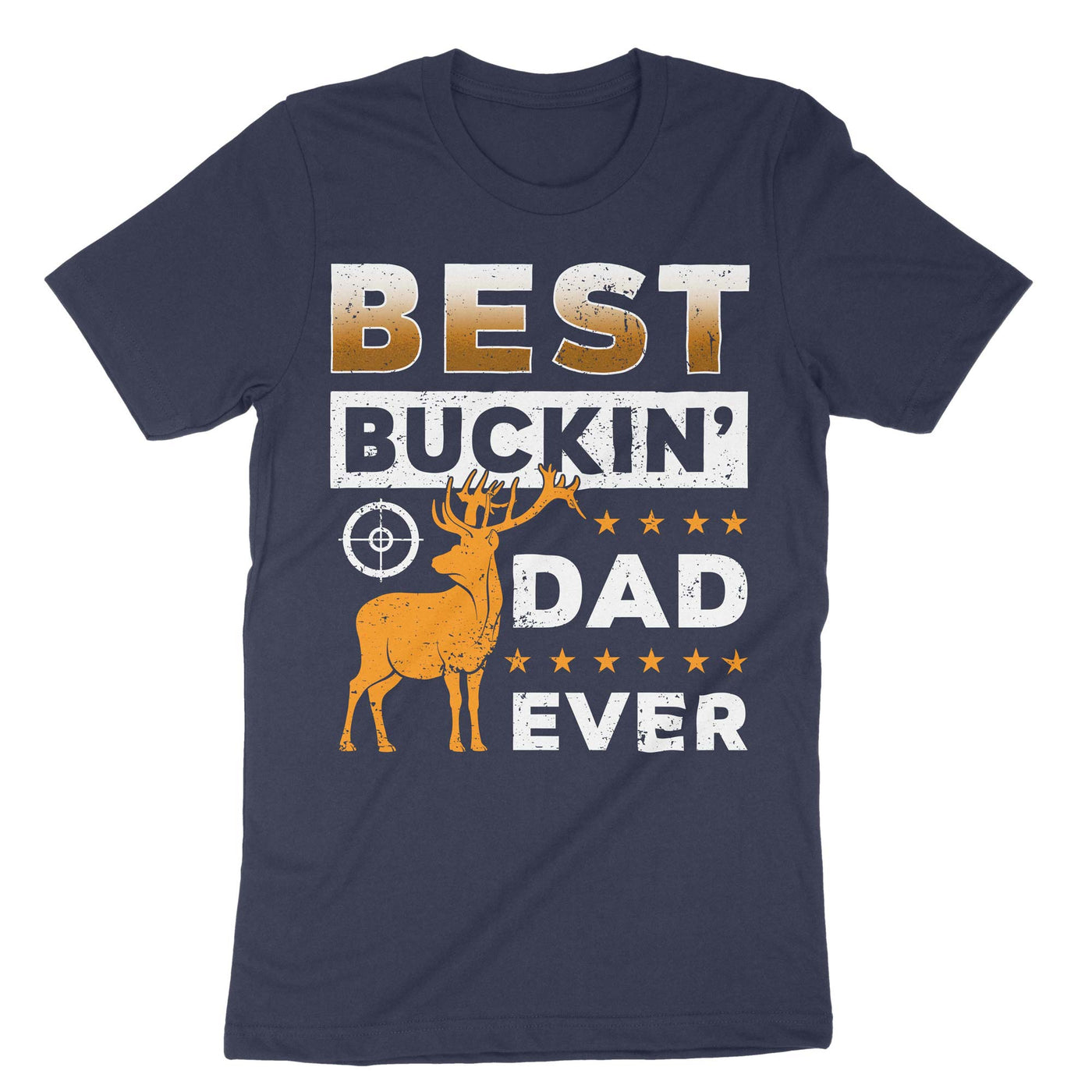 Navy Best Buckin Dad T-Shirt#color_navy