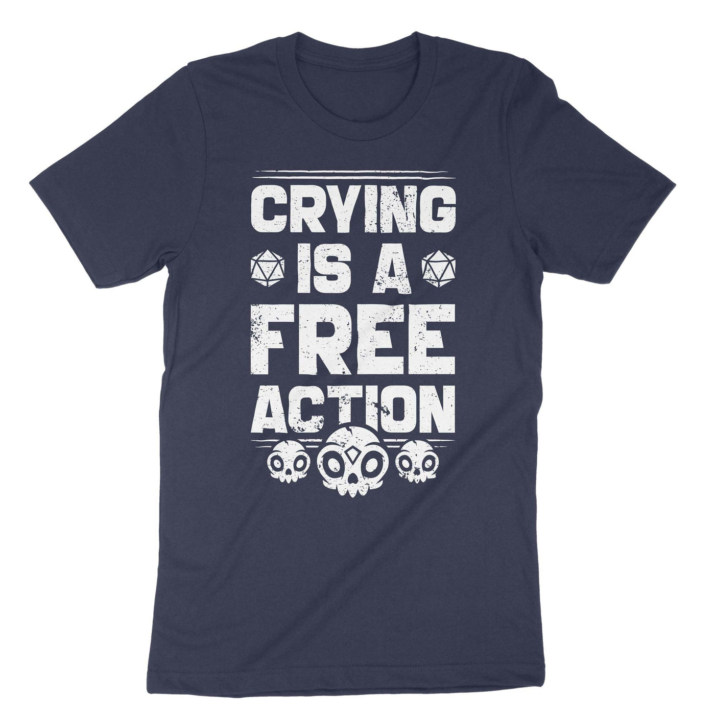Navy Crying Is A Free Action T-Shirt#color_navy