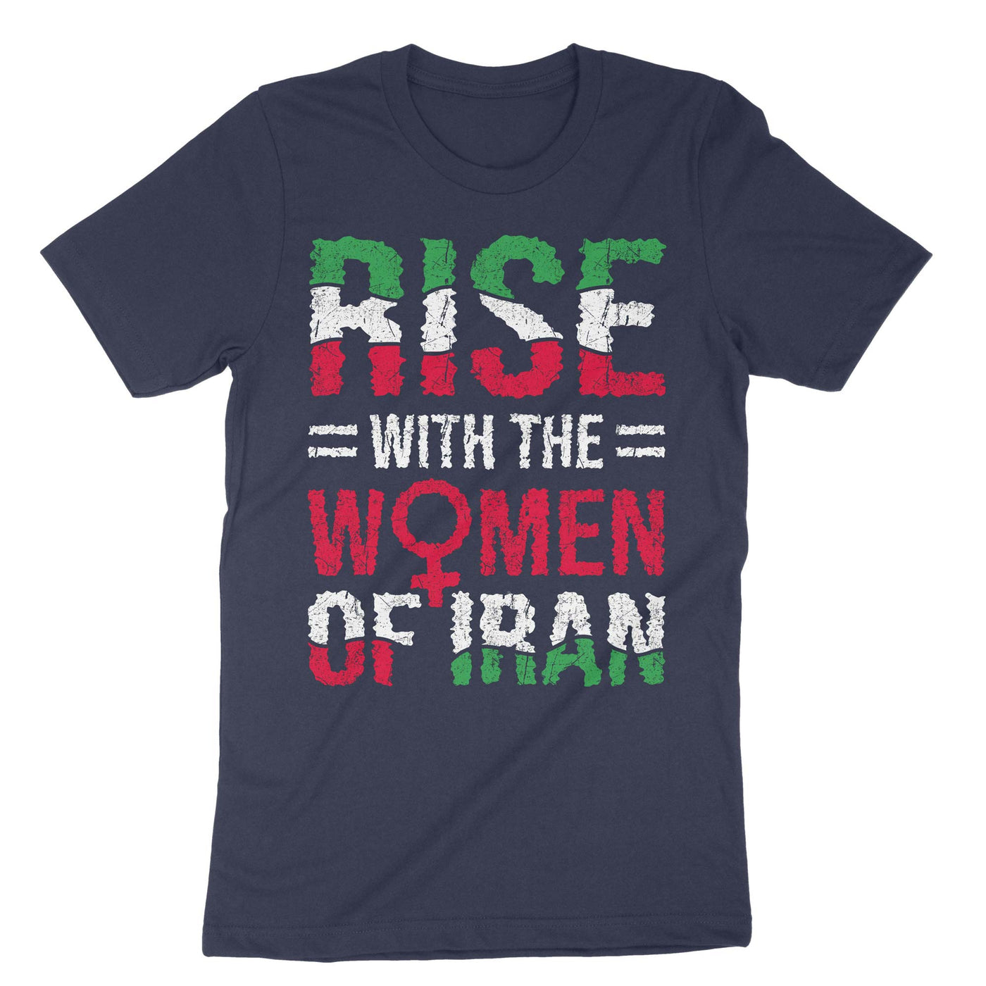 Navy Rise With The Women Of Iran T-Shirt#color_navy
