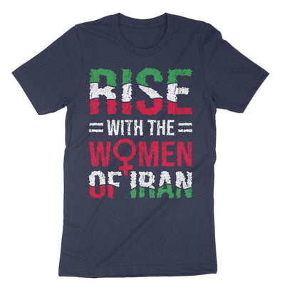 Navy Rise With The Women Of Iran T-Shirt#color_navy