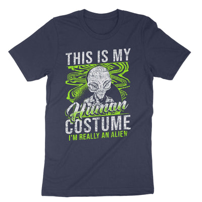 Navy This Is My Human Costume Im Really An Alien T-Shirt#color_navy