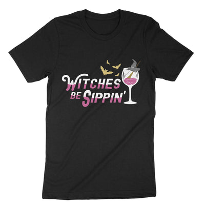 Black Witches Be Sippin T-Shirt#color_black