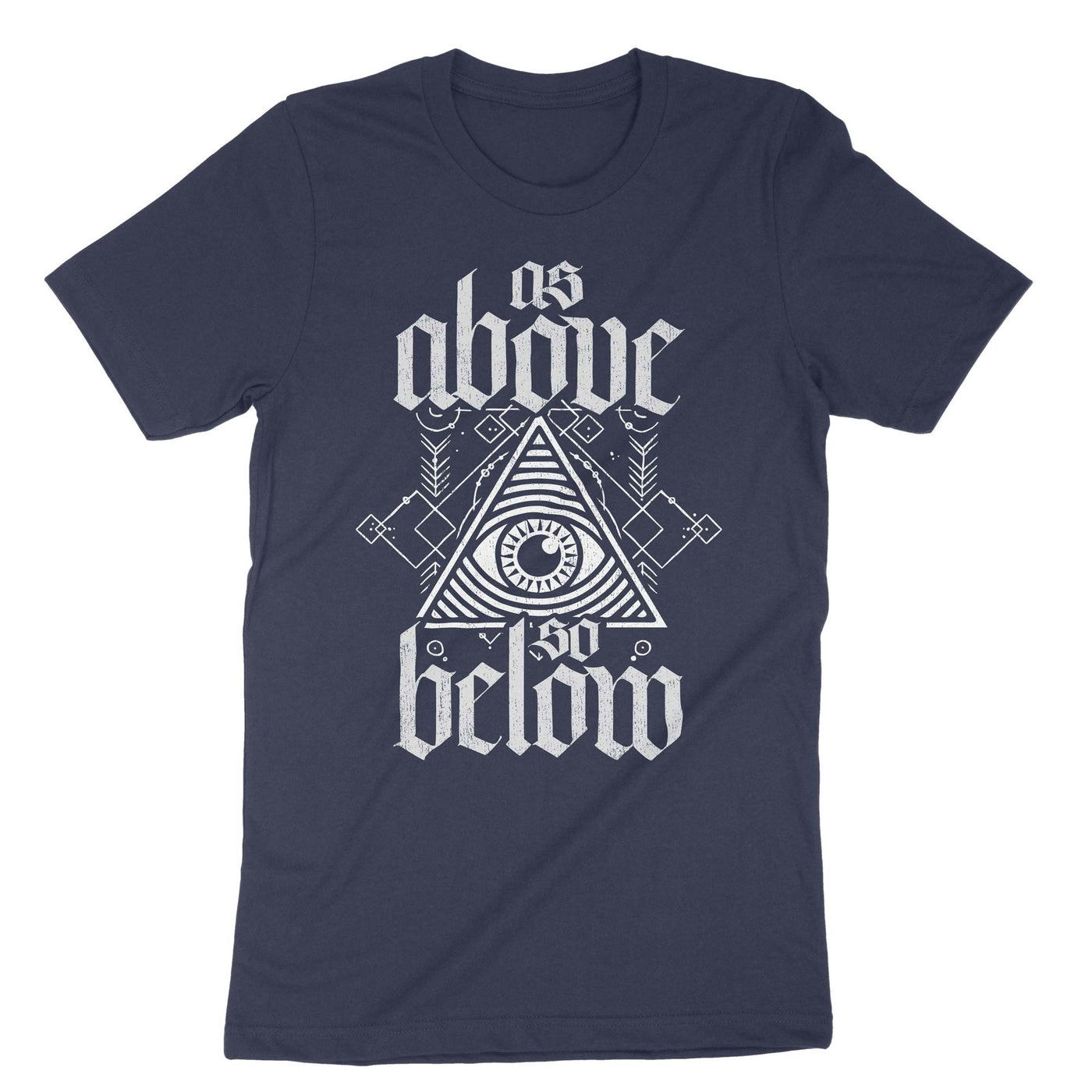 Navy As Above So Below Goth T-Shirt#color_navy