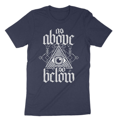 Navy As Above So Below Goth T-Shirt#color_navy