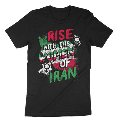 Black Rise With The Women Of Iran T-Shirt#color_black