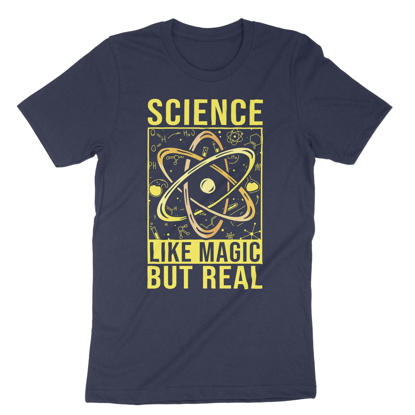 Navy Science Like Magic But Real T-Shirt#color_navy
