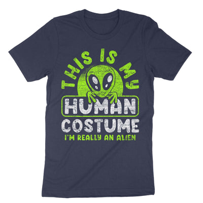 Navy This Is My Human Costume Im Really An Alien T-Shirt#color_navy