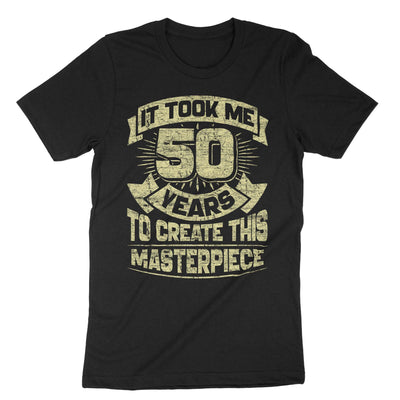 Black Funny 50 Years Old Joke T-Shirt#color_black
