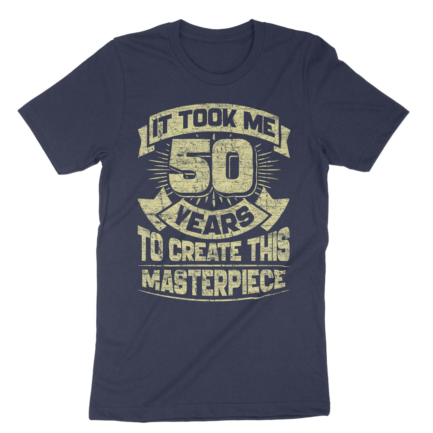 Navy Funny 50 Years Old Joke T-Shirt#color_navy