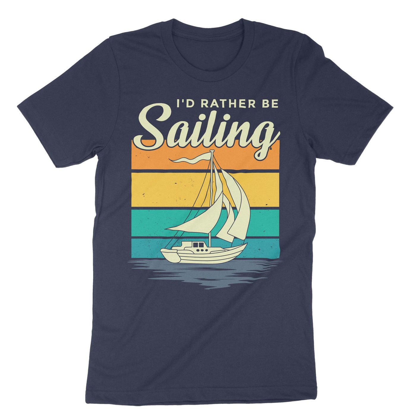 Navy Id Rather Be Sailing T-Shirt#color_navy