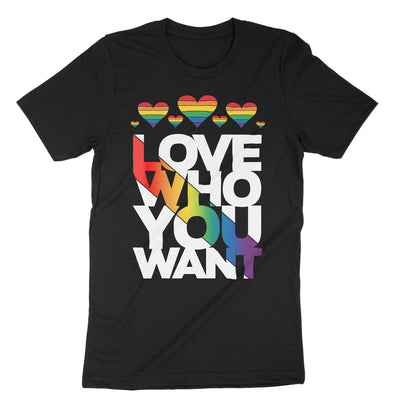 Black Lgbt Love Who T-Shirt#color_black