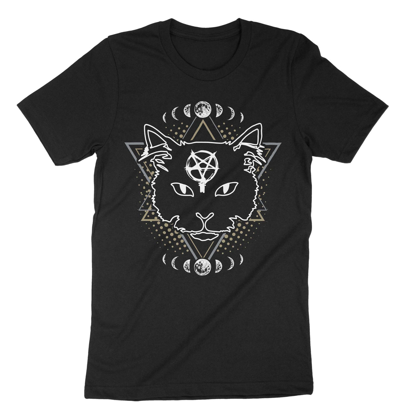 Black Pagan Cat T-Shirt#color_black