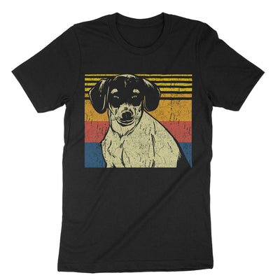 Black Retro Vintage Beagle T-Shirt#color_black
