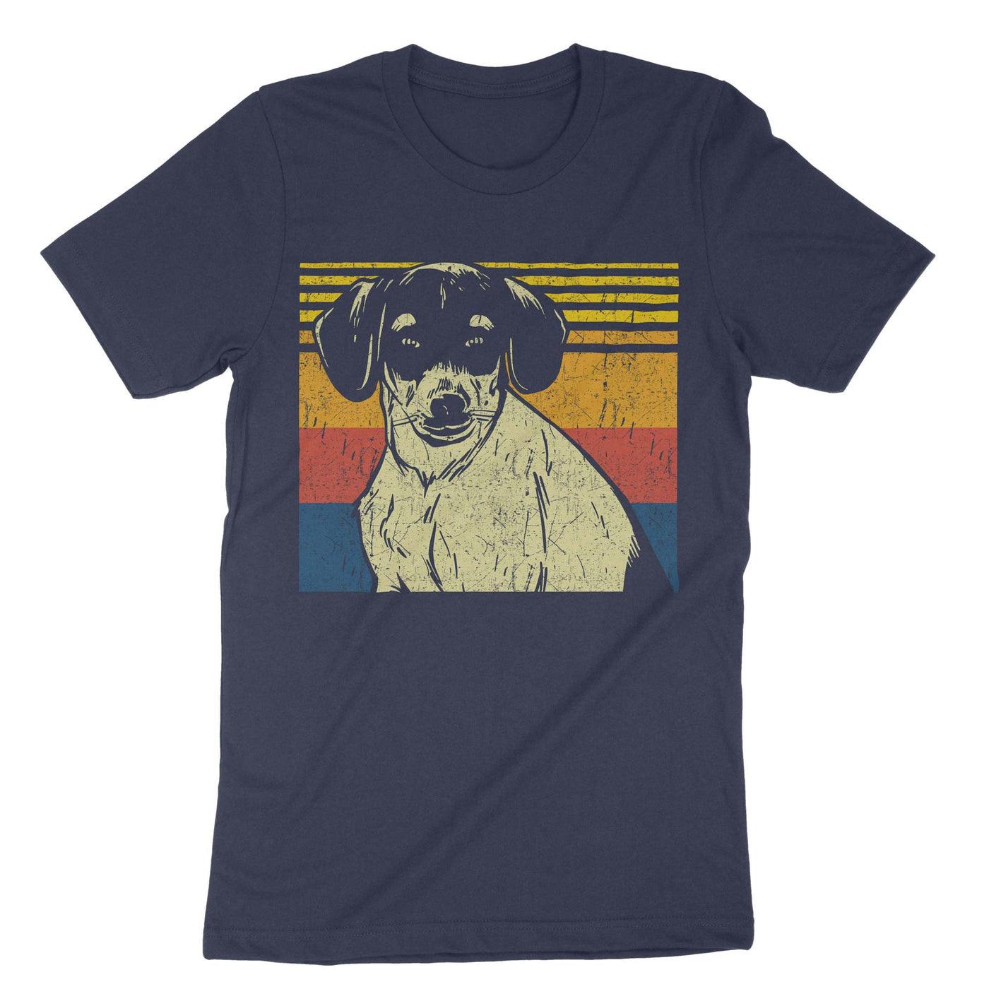 Navy Retro Vintage Beagle T-Shirt#color_navy