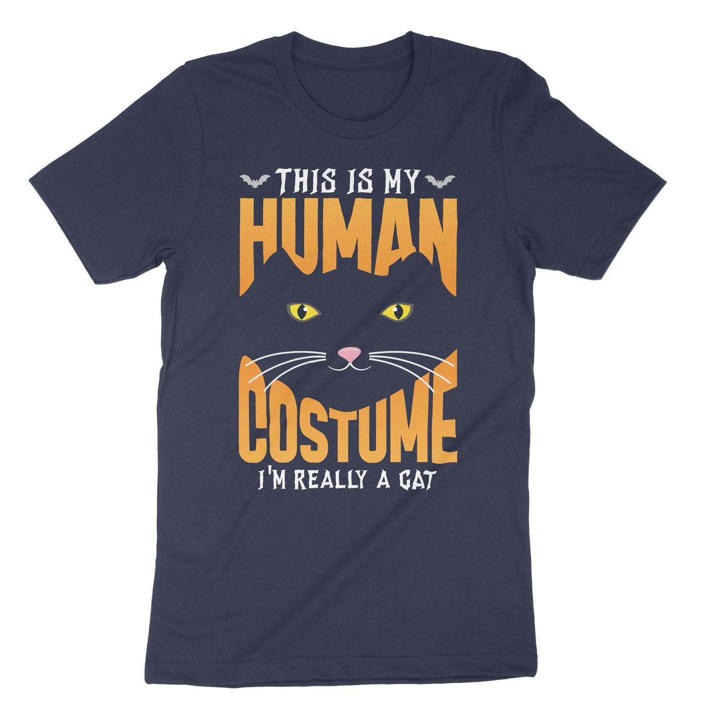 Navy This Is My Human Costume Im Really A Cat T-Shirt#color_navy