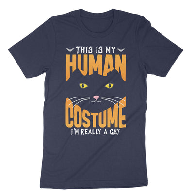 Navy This Is My Human Costume Im Really A Cat T-Shirt#color_navy