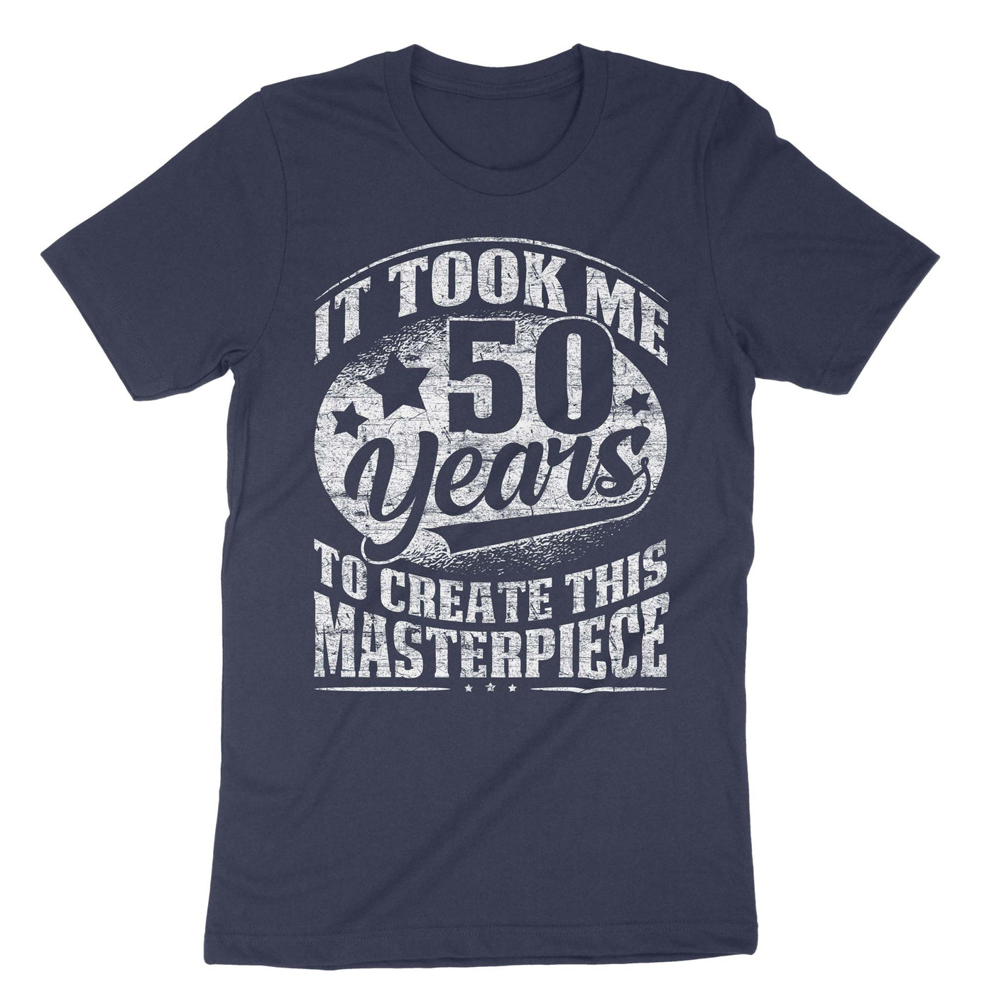 Navy Funny 50 Years Old Joke T-Shirt#color_navy