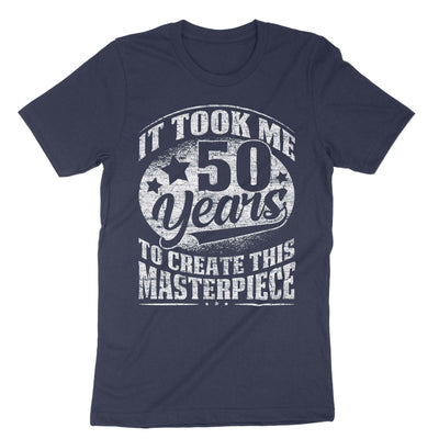 Navy Funny 50 Years Old Joke T-Shirt#color_navy