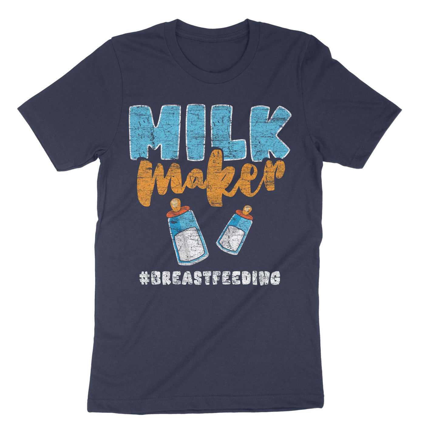 Navy Milk Maker Breastfeeding T-Shirt#color_navy
