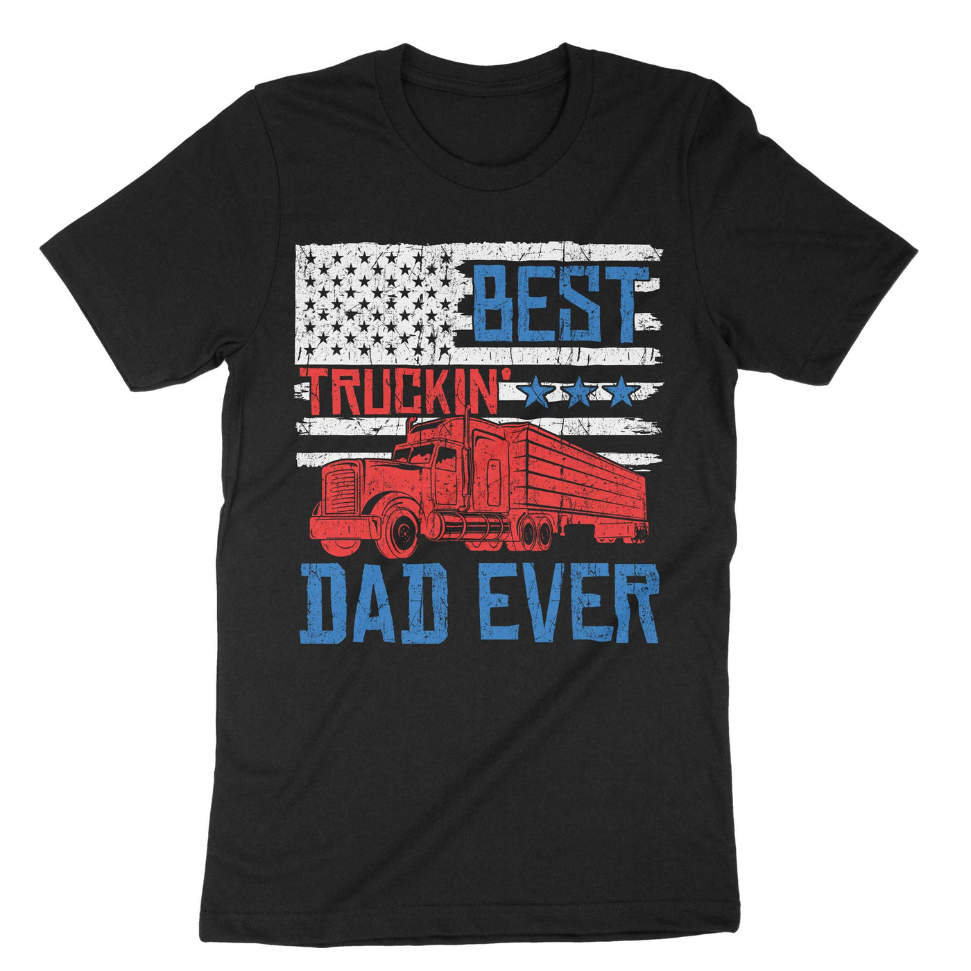 Black Best Truckin Dad T-Shirt#color_black