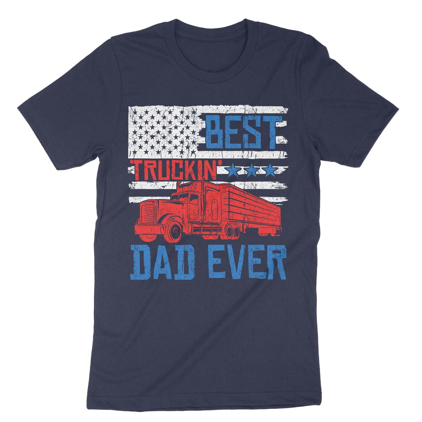 Navy Best Truckin Dad T-Shirt#color_navy